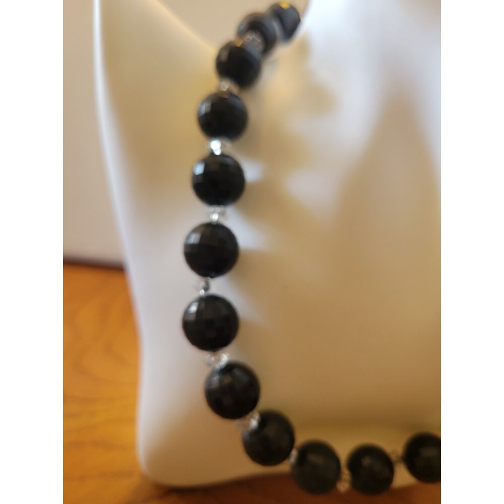 Lot of 4 Vtg Estate Necklace Black White Beaded Twisted Multi-Strand Jewelry - Picture 6 of 14